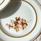 Petites assiettes en porcelaine OLYMPIA motif fleuris et dorure