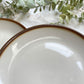 6 Petites Assiettes vintage en faïence beige marron