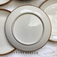 6 Petites Assiettes vintage en faïence beige marron