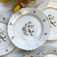 6 Petites assiettes en porcelaine de Limoges Berry motif oiseau de paradis