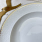 Plat creux porcelaine blanche dorée BAVARIA modèle "Annabell" -