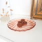 Plat vintage en verre rose style ART DECO 1950