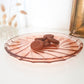 Plat vintage en verre rose style ART DECO 1950