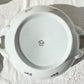 Soupière en porcelaine blanche dorée J&Ciem France 1950 motif fleuri