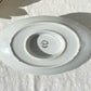 Saucière en porcelaine blanche dorée J&Ciem France 1950 motif fleuri