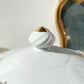Soupière en porcelaine blanche dorée J&Ciem France 1950 motif fleuri
