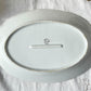 Plat oval en porcelaine blanche dorée J&Ciem France 1950 motif fleuri