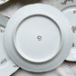6 Assiettes plates en porcelaine blanches dorées J&Ciem France 1950 motif fleuri