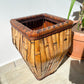 Porte parapluies vintage en rotin style colonial 1930 - Cache pot vintage en rotin