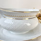 Saucière porcelaine blanche dorée BAVARIA modèle "Annabell"