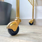 Table d'appoint vintage range vinyles - Laiton & Bois – Années 50/60