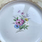 6 Assiettes plates en porcelaine vintage motif fleuri blanche jaune doré L'Amandinoise 38754