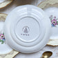 6 Petites assiettes en porcelaine vintage motif fleuri blanche jaune doré L'Amandinoise 38754