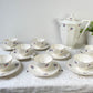 Service à thé vintage en porcelaine fleurie DIGOIN SARREGUEMINES