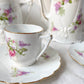 Service à thé café 5 personnes en porcelaine vintage LIMOGES B&C motif fleuri France