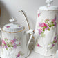 Service à thé café 5 personnes en porcelaine vintage LIMOGES B&C motif fleuri France