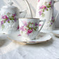 Service à thé café 5 personnes en porcelaine vintage LIMOGES B&C motif fleuri France