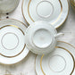 Service à thé/café vintage en porcelaine Bernardaud & Cie Limoges France blanche doré