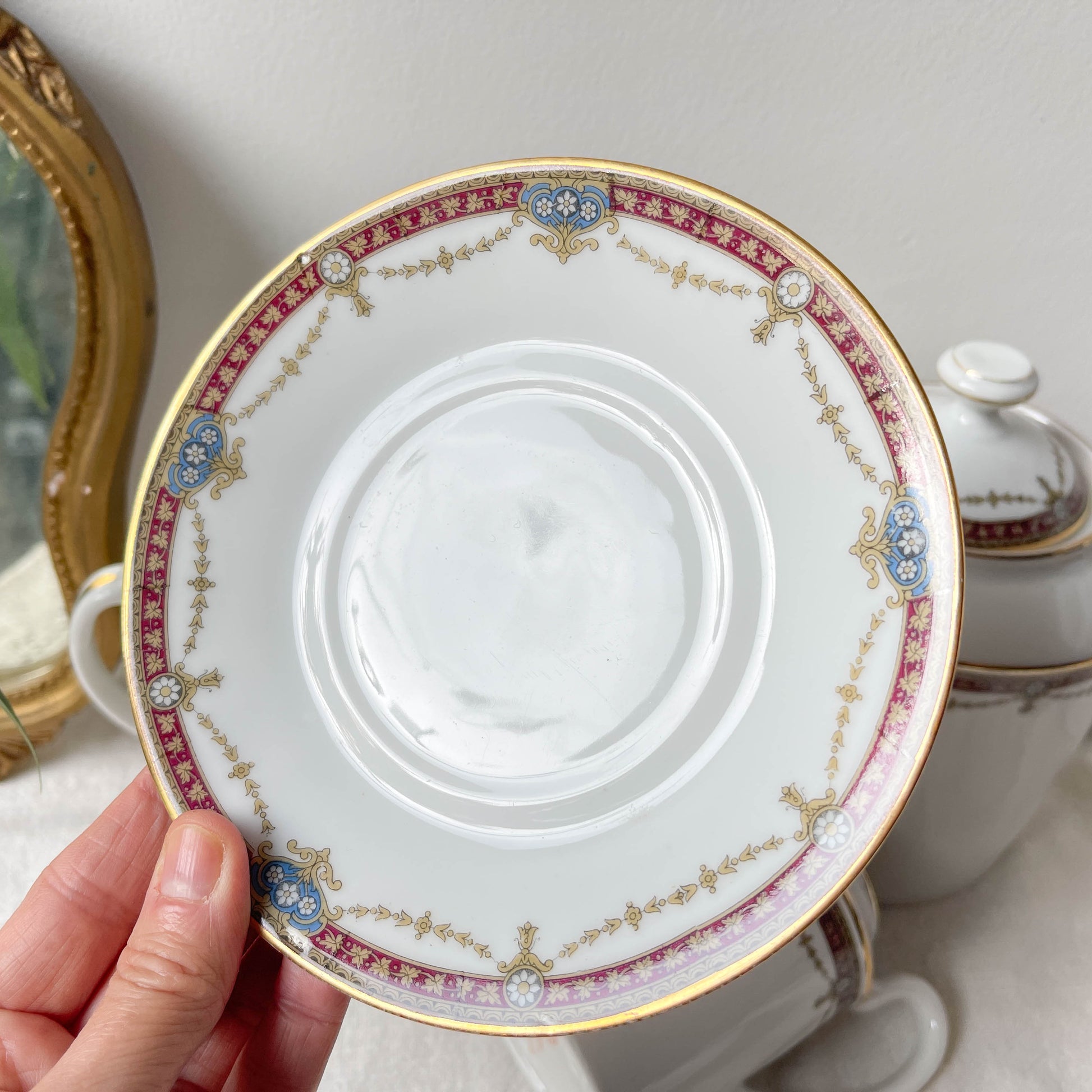 Service à thé café 2 personnes en porcelaine vintage UML France