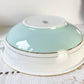 Soupière porcelaine vintage blanche verte LUNEVILLE EPINAY France 1950s