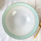 Saladier porcelaine vintage blanche verte LUNEVILLE EPINAY France 1950s