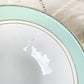 Saladier porcelaine vintage blanche verte LUNEVILLE EPINAY France 1950s