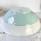 Saladier porcelaine vintage blanche verte LUNEVILLE EPINAY France 1950s