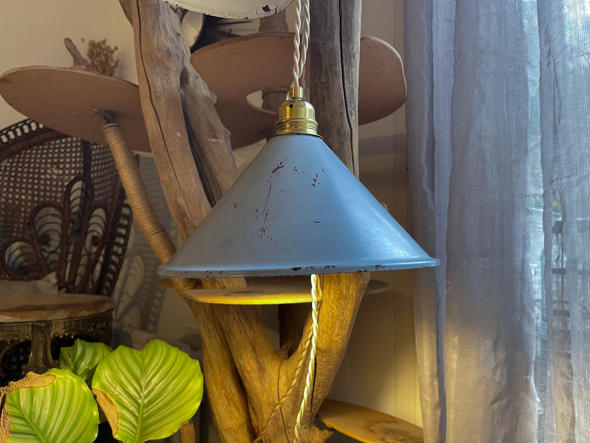 Baladeuse abat-jour vintage en tôle émaillée personnalisable
