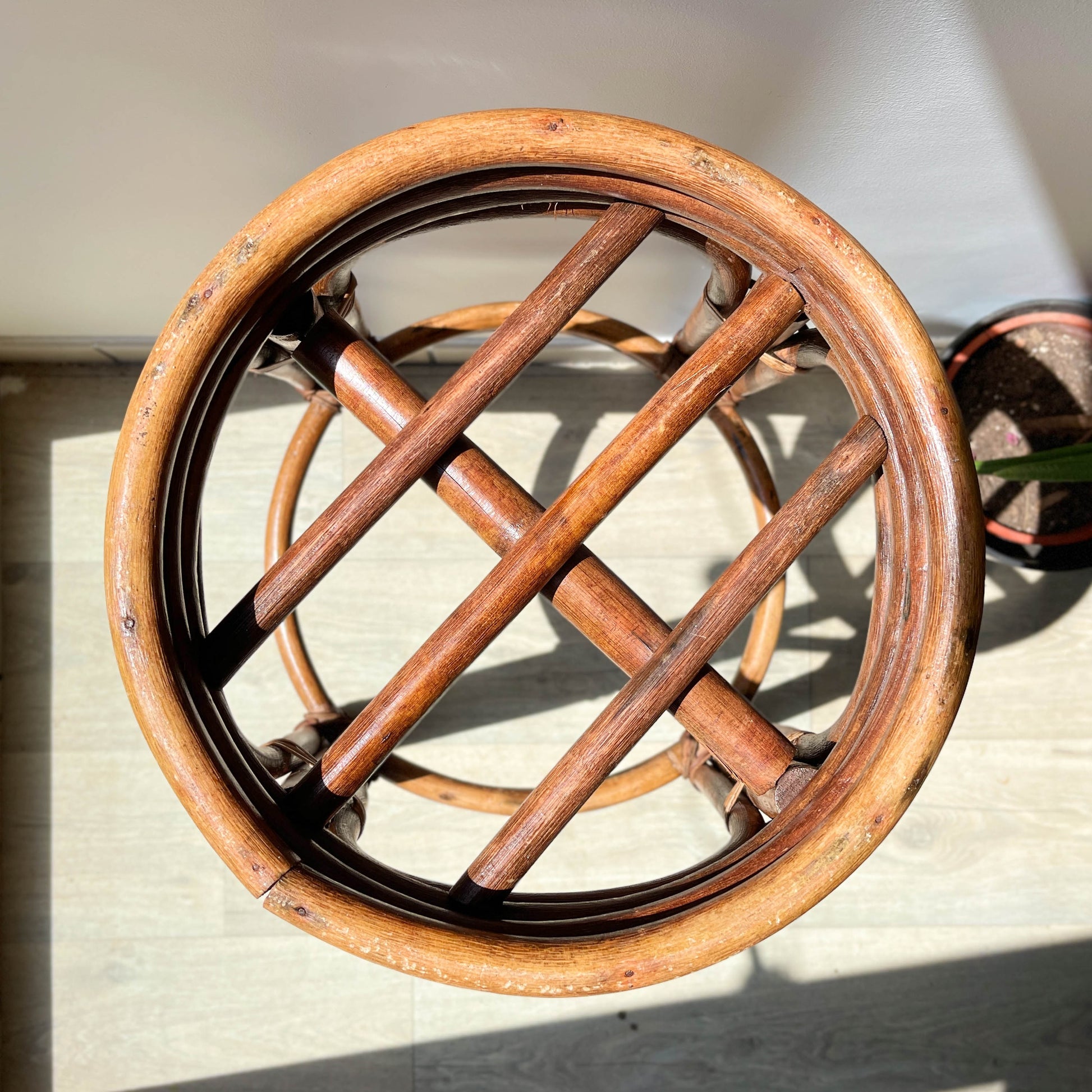 Tabouret de bar vintage en bois courbé, 1950