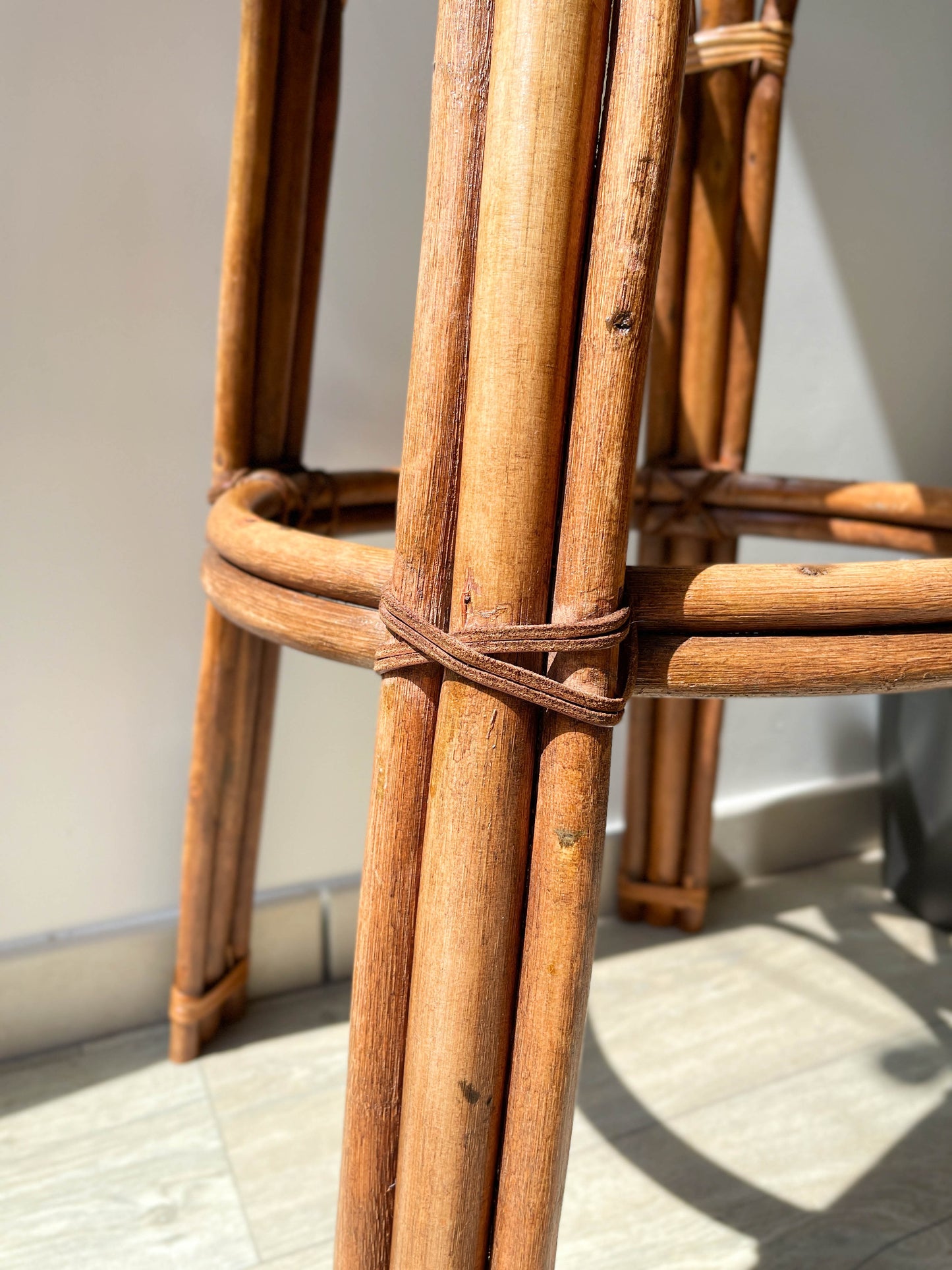 Tabouret de bar vintage en bois courbé, 1950