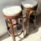 Tabourets de bar vintage en bois courbé, 1950 