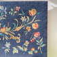 Grande tapisserie canevas vintage motif fleuri 1970