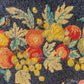 Grande tapisserie canevas vintage motif fleuri 1970