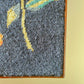 Grande tapisserie canevas vintage motif fleuri 1970