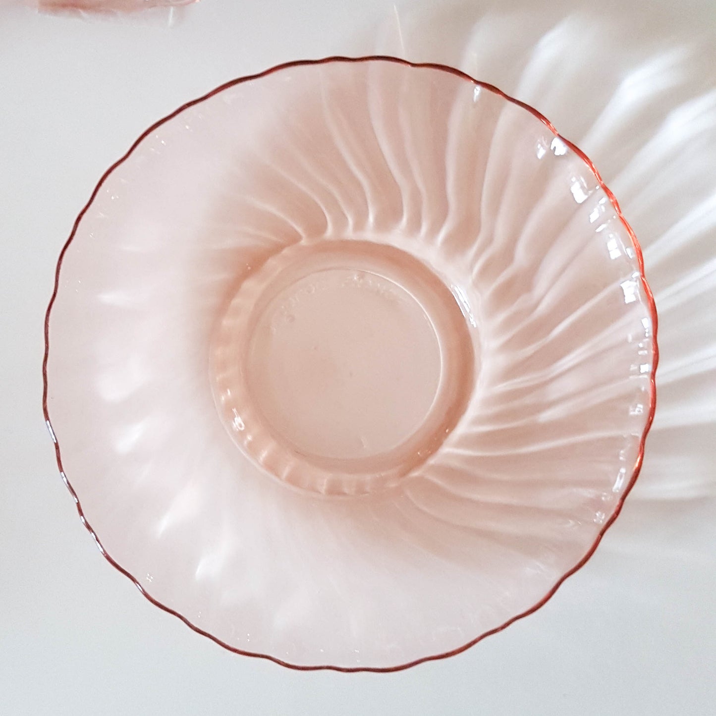 6 Tasses et sous-tasses à thé en verre rose Rosaline LUMINARC made in France