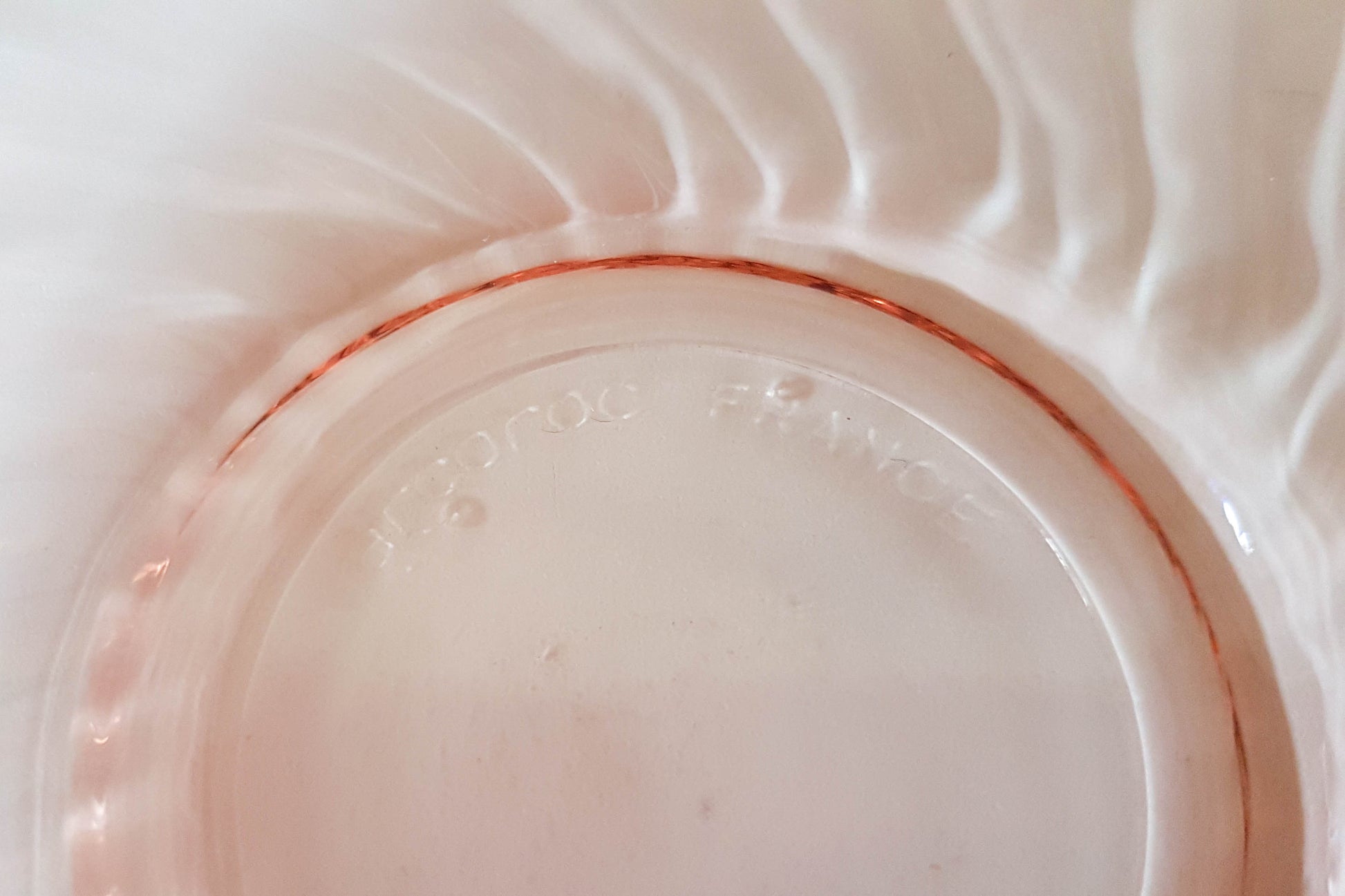 6 Tasses et sous-tasses à thé en verre rose Rosaline LUMINARC made in France