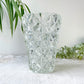 Petit Vase vintage en verre motif géométrique