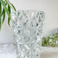 Petit Vase vintage en verre motif géométrique