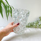 Petit Vase vintage en verre motif géométrique