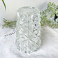 Petit Vase vintage en verre motif géométrique