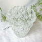 Petit Vase vintage en verre motif géométrique