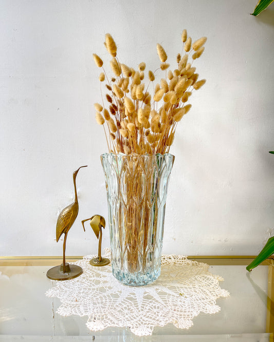 Vase en verre vintage style Art déco