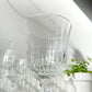 6 Verres à eau vintage en verre cannelé Made in France