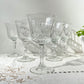 6 Verres à eau vintage en verre cannelé Made in France