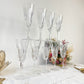 9 Flûtes Cristal ciselé Français