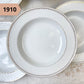 Assiette CREUSE vintage PORCELAINE blanche, dorée – vendue à l’UNITÉ