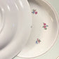 5 Assiettes creuses vintage porcelaine blanche verte fleurie SALINS 66 de 1950s