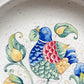 6 Assiettes Creuses en Faïence Italienne mouchetée "TIFFANY" – Motif Oiseau Vintage