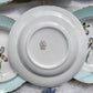 6 Assiettes creuses porcelaine vintage blanche verte Iris Moulin des Loups "Sargosse" 1950s
