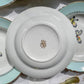 6 Assiettes creuses porcelaine vintage blanche verte Iris Moulin des Loups "Sargosse" 1950s